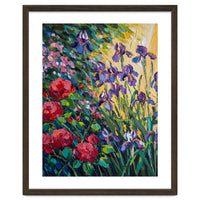 Expressive Heavy Impasto Floral Oil Painting