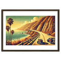 Vintage Coastal Road Journey Poster