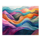 Colorful Abstract Wavy Landscape (Print Only) thumbnail