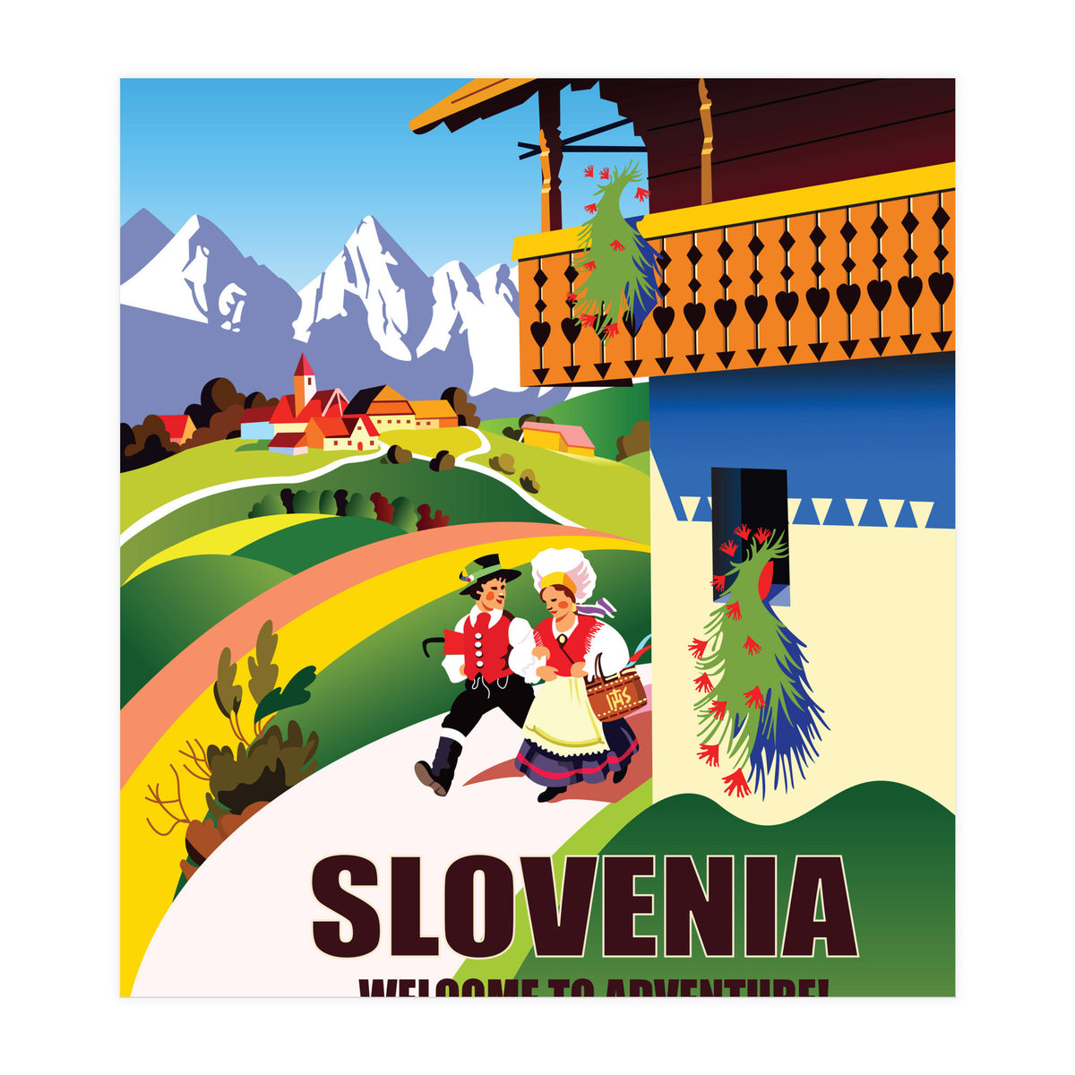 Village in Slovenia (Print Only)