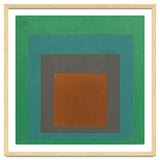 JOSEF ALBERS - HOMAGE TO THE SQUARE GREY BROWN GREEN thumbnail