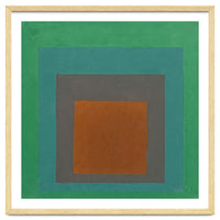 JOSEF ALBERS - HOMAGE TO THE SQUARE GREY BROWN GREEN
