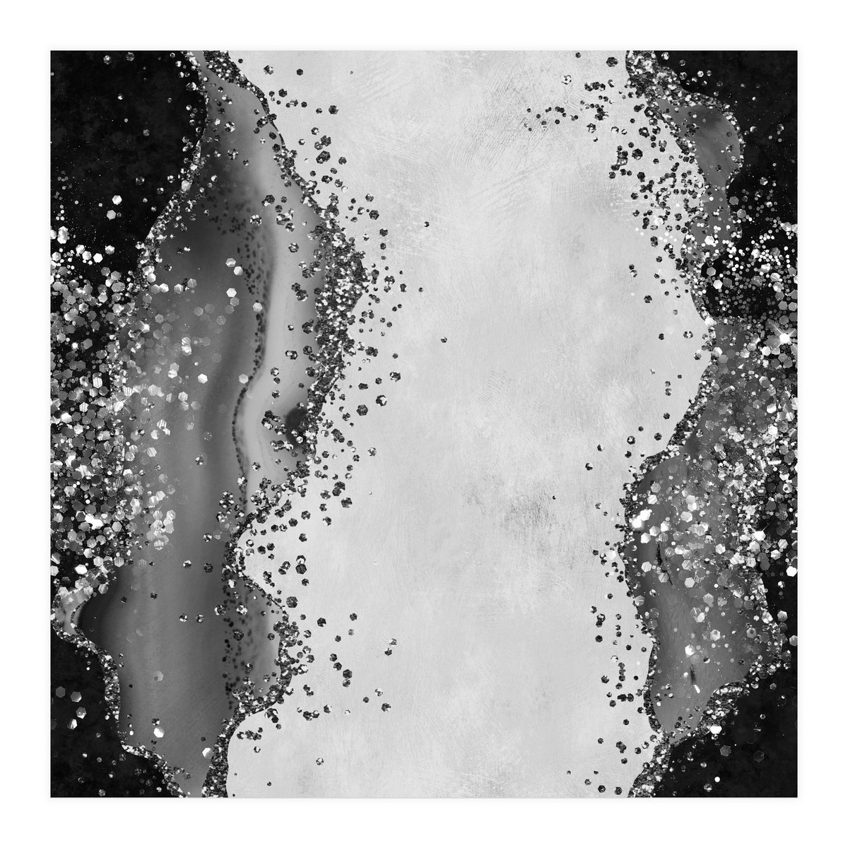 Black Glitter Agate Texture 01  (Print Only)