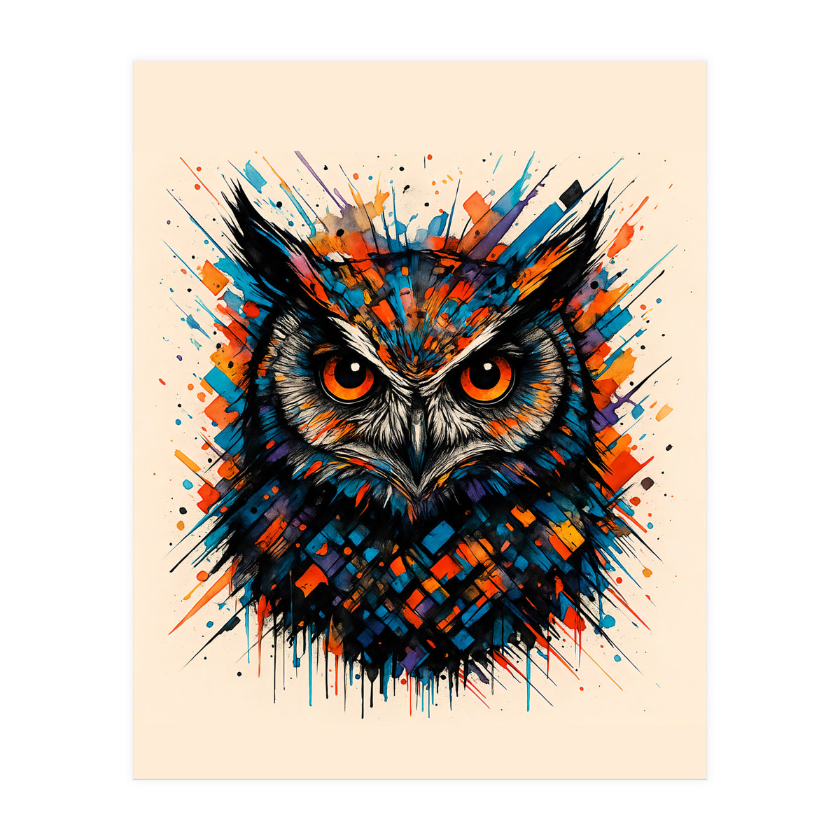 Owl Animal Watercolor (Print Only)