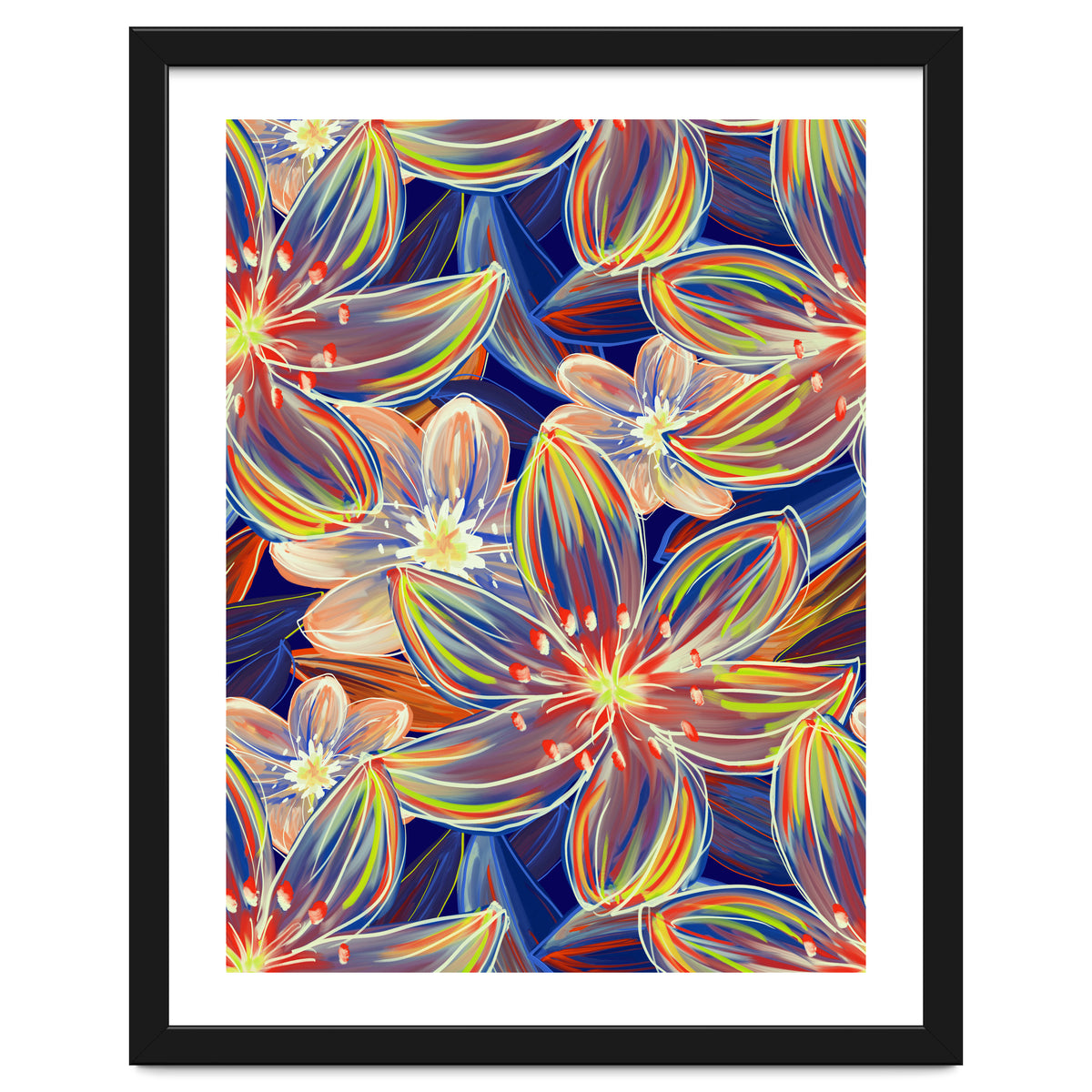 Fluo Bloom Orange & Blue