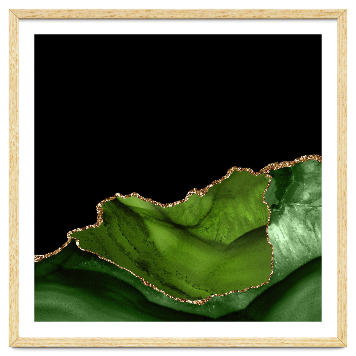 Green & Gold Agate Texture 06