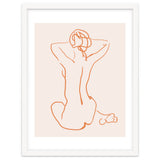 Femina, Abstract Minimal Woman Line Art Sketch, Drawing Feminine Empower Express thumbnail