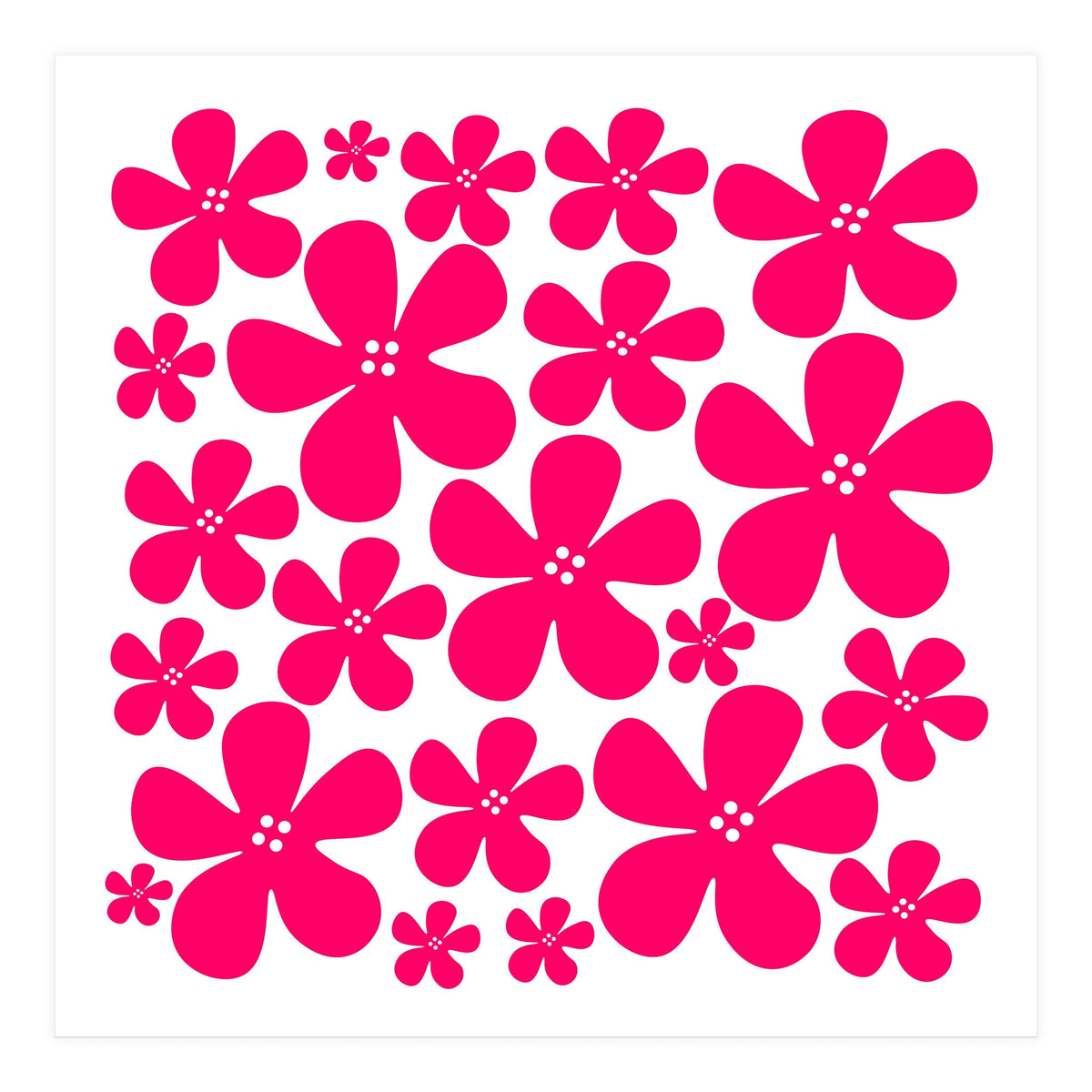 Pink Flowers Pattern (Print Only)