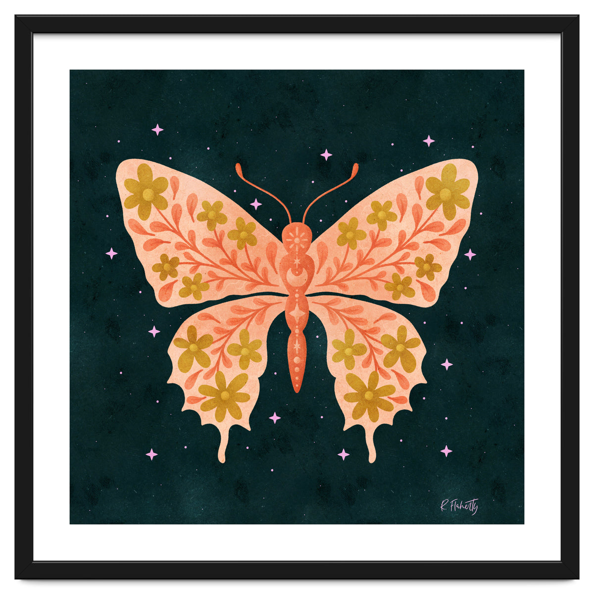 Cosmic Floral Butterfly