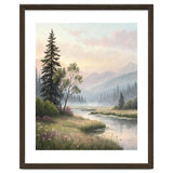 Dreamy Alpine Valley Landscape Painting thumbnail