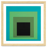 JOSEF ALBERS - HOMAGE TO THE SQUARE GREEN BLACK thumbnail