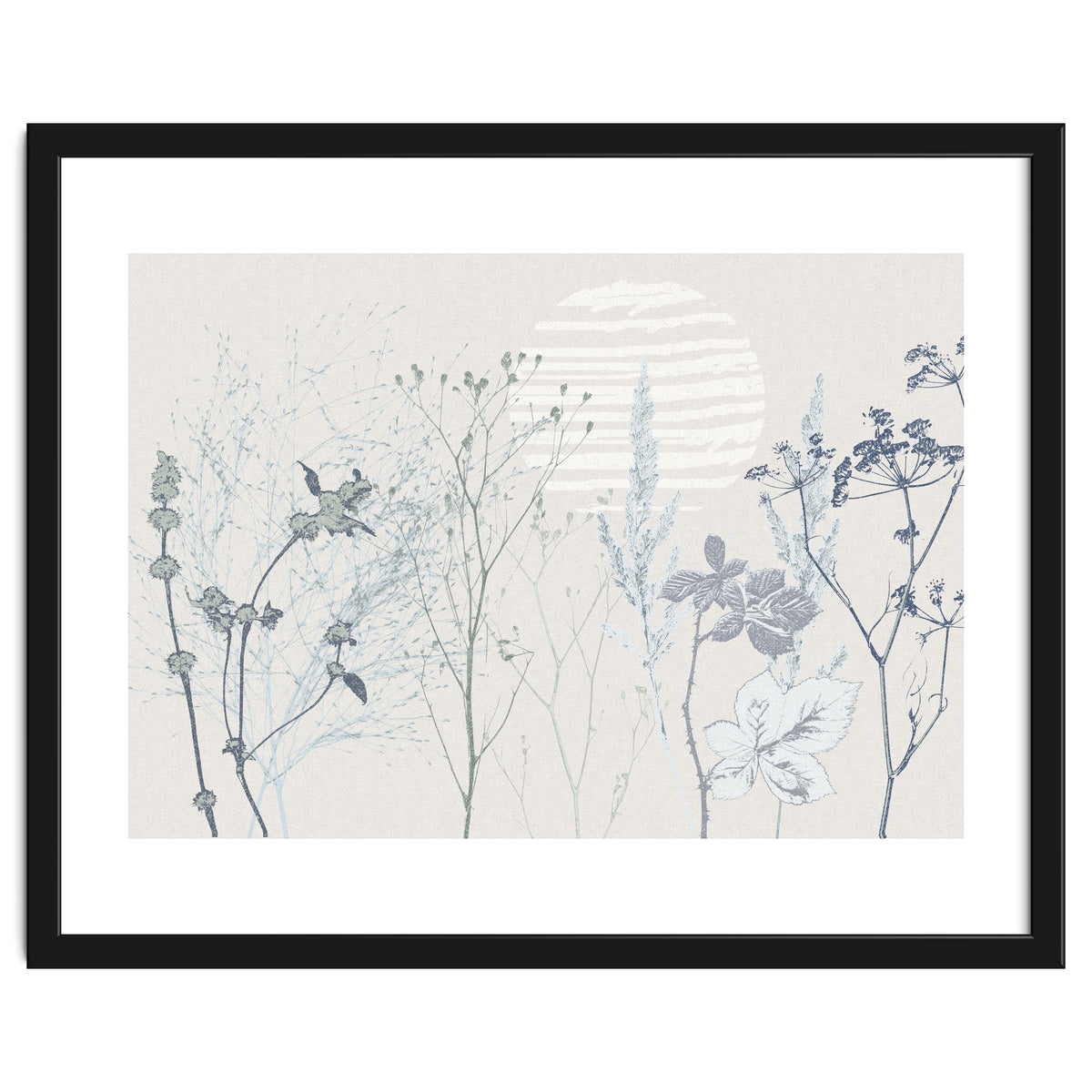Plant based calming atmosphere soft blue