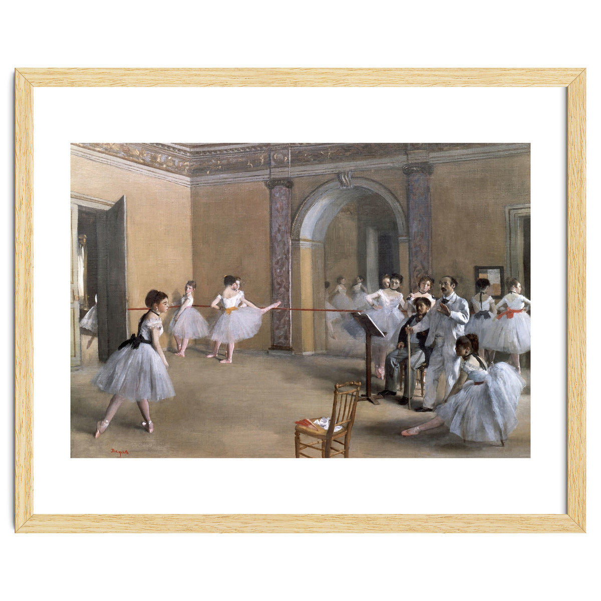 The Dance Foyer at the Opera on the rue Le Peletier, 1872 - 32x46 cm - oil on canvas.