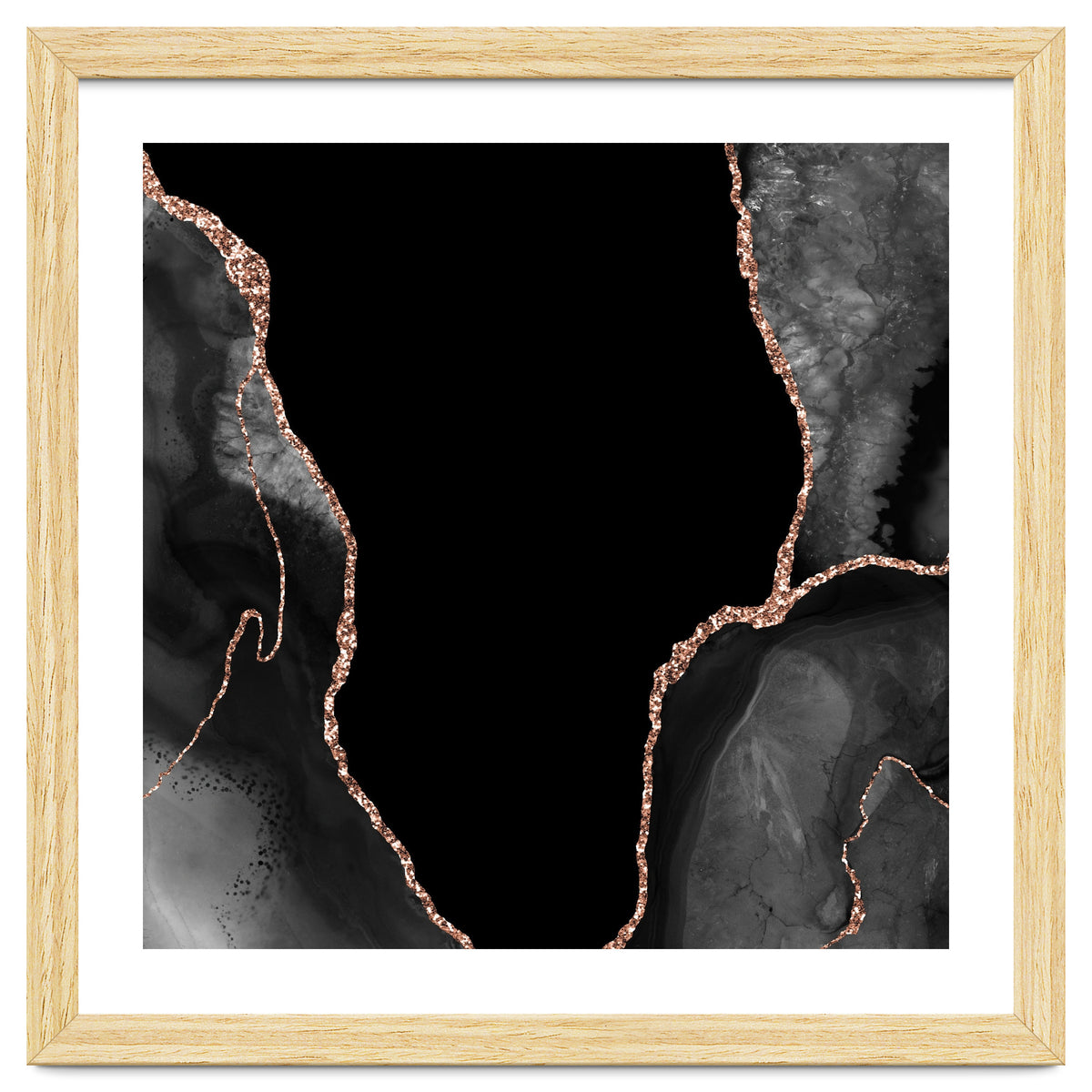 Black & Rose Gold Agate Texture 03