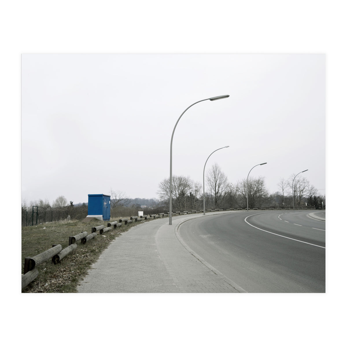 Street light on the curving road (Print Only)