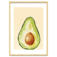 Avocado Half, Fresh Food Kitchen Art
