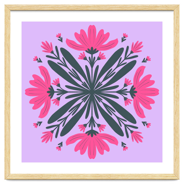 Magenta mandala flowers