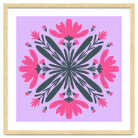 Magenta mandala flowers