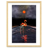 Flamingo and Red Moon thumbnail