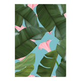 Wild Flower, Tropical Jungle Banana Leaves Botanical, Floral Nature Garden Blush Plants (Print Only) thumbnail