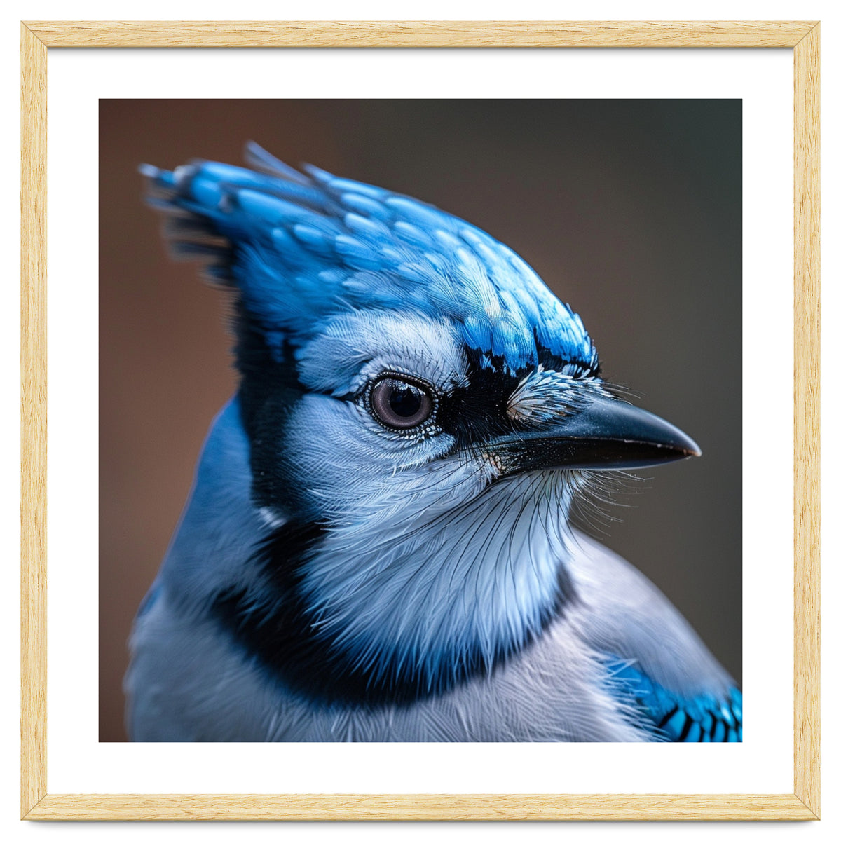 Close Up Portrait Of A Blue Jay Bird