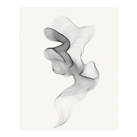 Abstract Black And White Swirling Lines Flowing Form (Print Only)