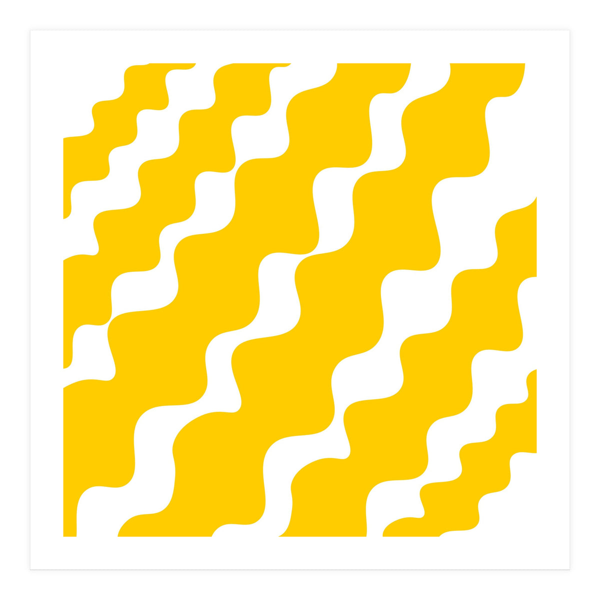 Yellow Wavy Pattern (Print Only)