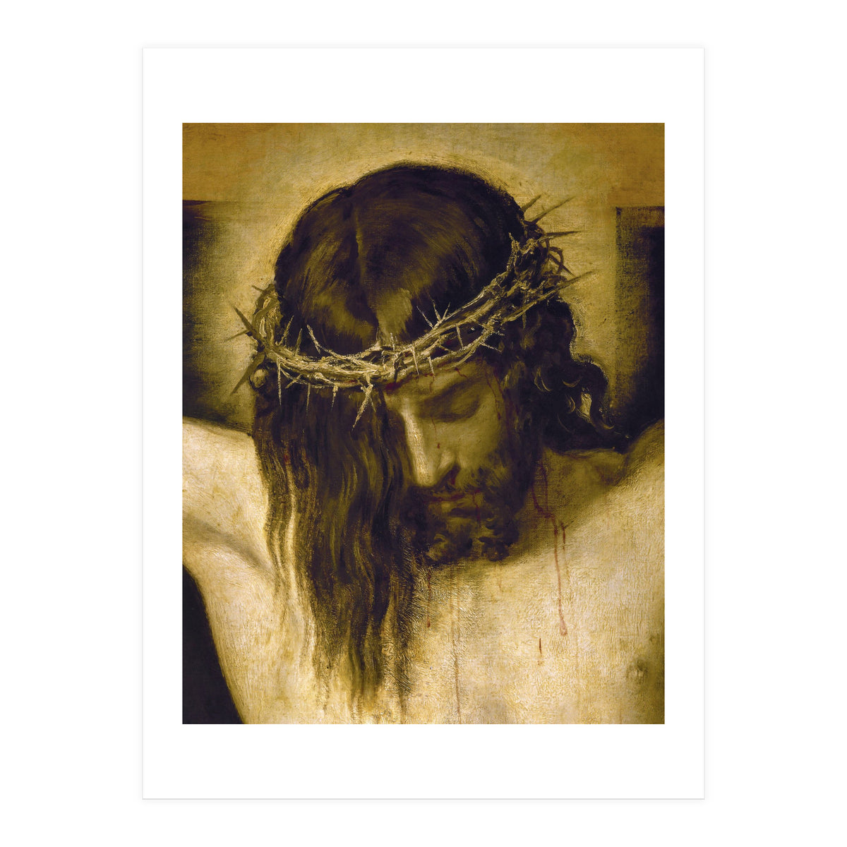 Crucified Christ (detail of the head). Cristo crucificado. Madrid, Prado museum. (Print Only)