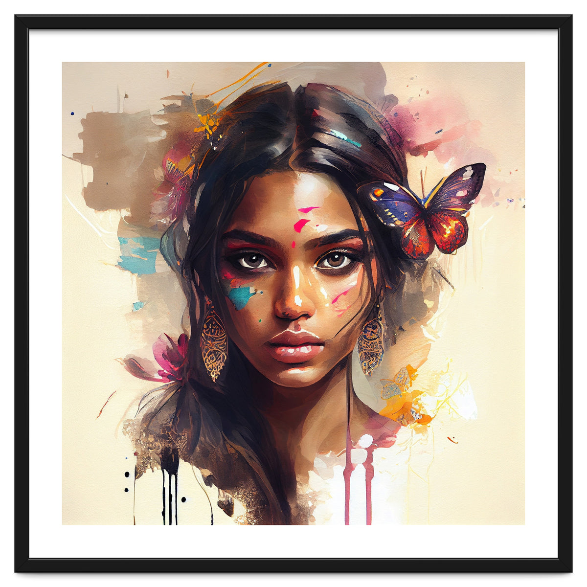 Watercolor Hindu Woman #1