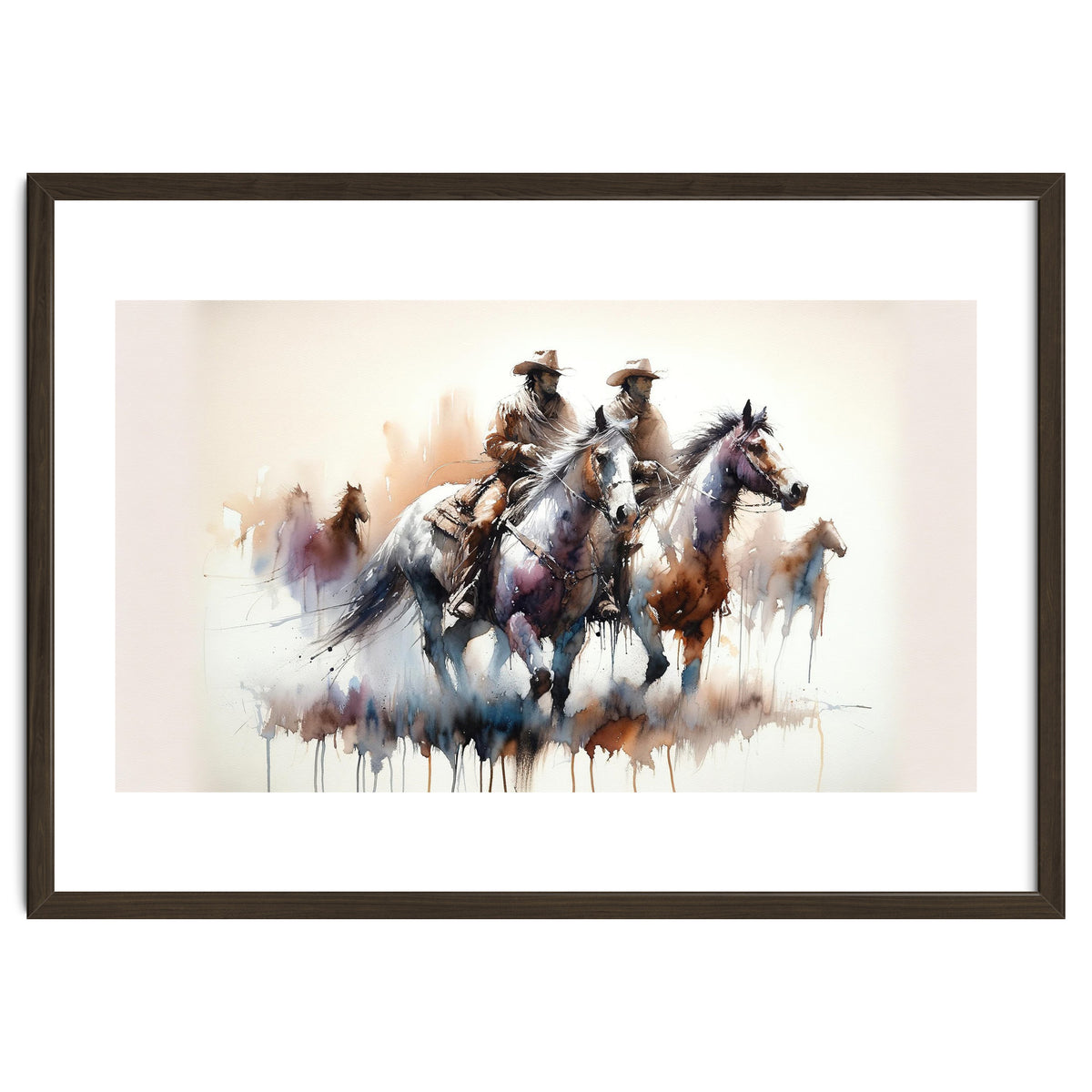 Cowboy Riders On Horses