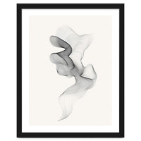 Abstract Black And White Swirling Lines Flowing Form