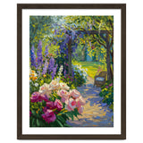Serene Summer Garden Path Oil Painting thumbnail