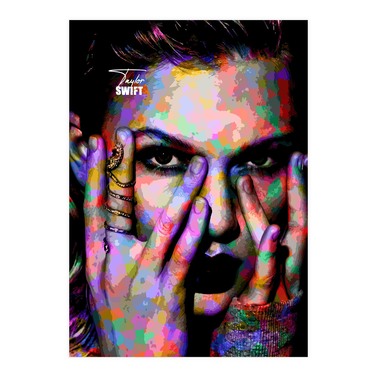 Taylor Swift Colorful Art 5 (Print Only)