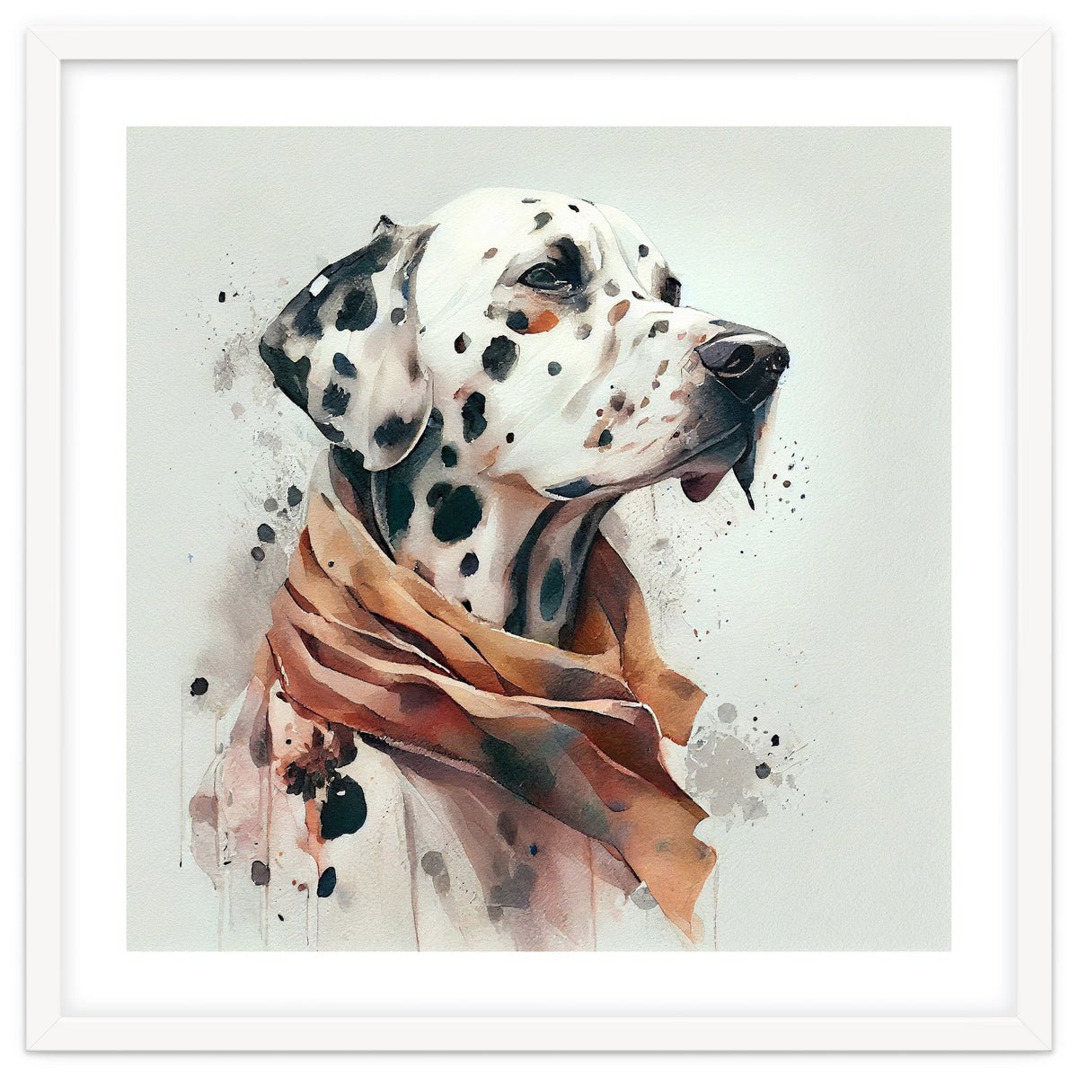 Watercolor Dalmatian Dog