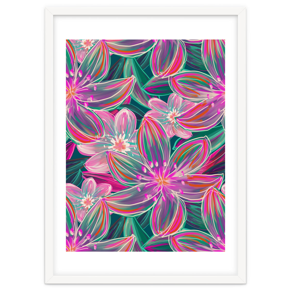 Fluo Bloom Purple & Emerald