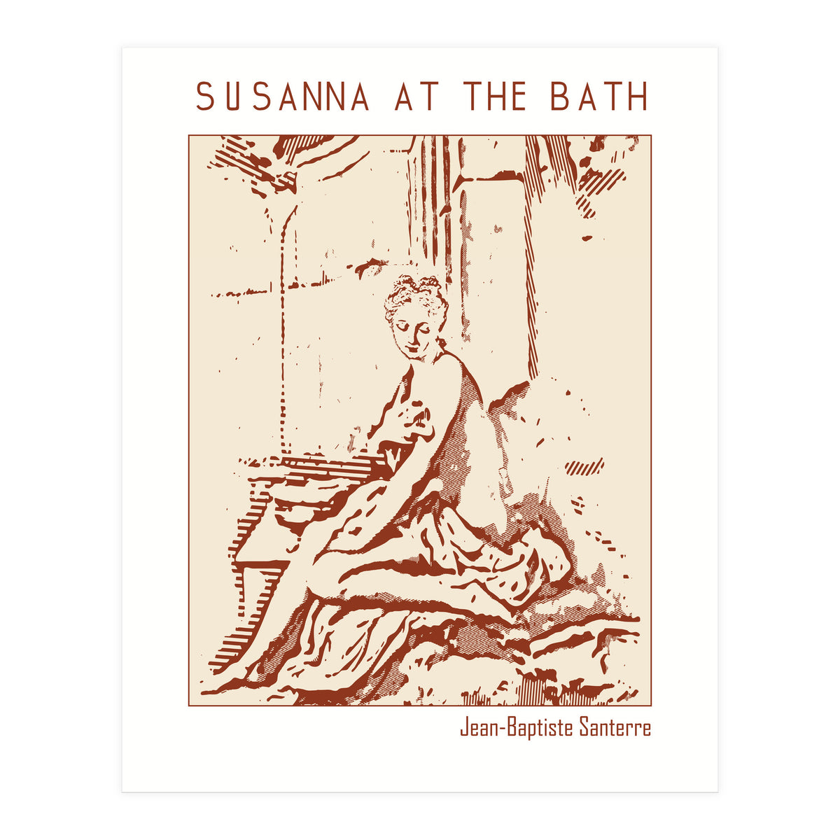 Susanna At The Bath – Jean Baptiste Santerre (Print Only)