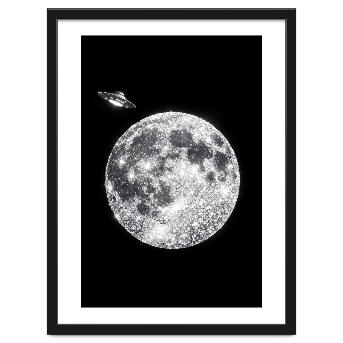 Diamond moon and UFO