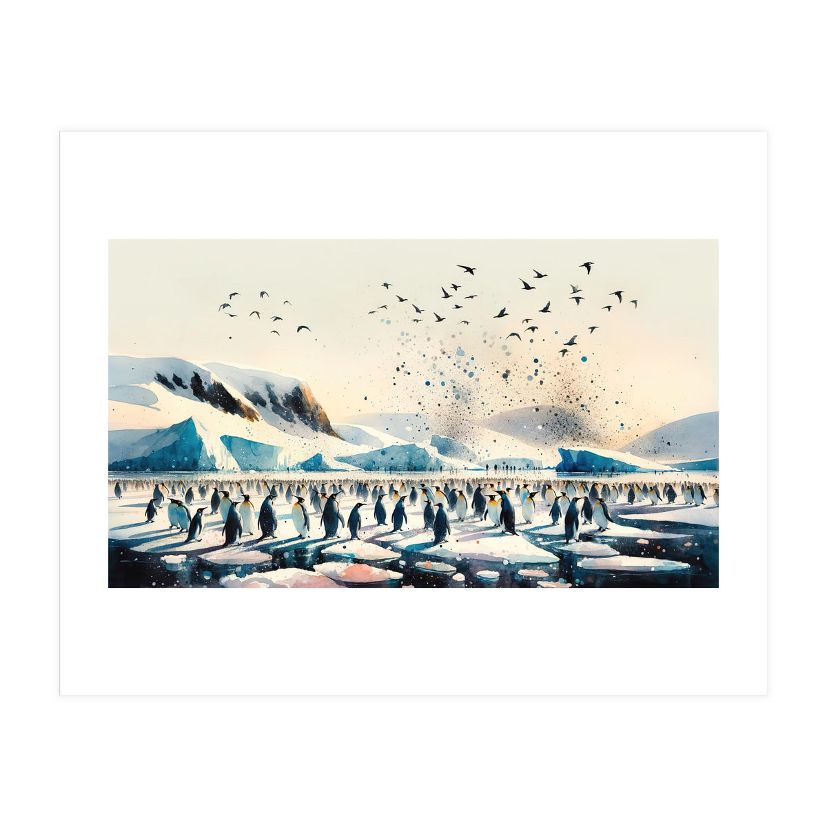Antarctic Expanse Penguins Path (Print Only)