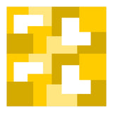 Yellow Abstract Square Tiles Pattern (Print Only) thumbnail