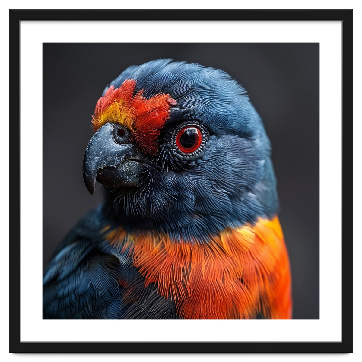 Close Up Portrait Of A Colorful Parrot