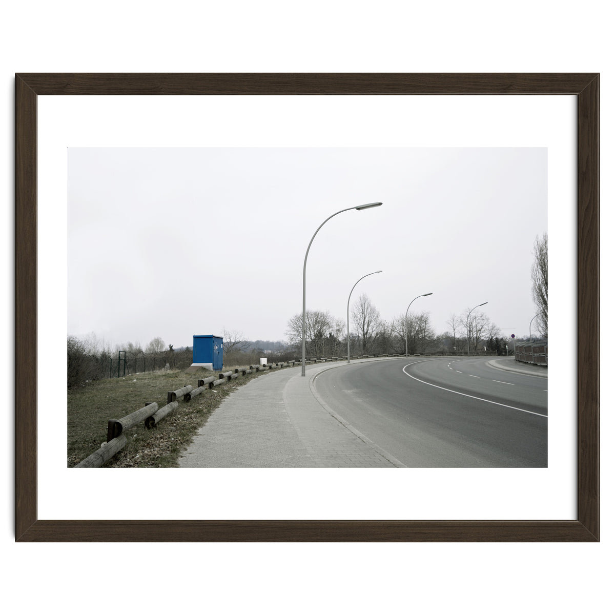 Street light on the curving road