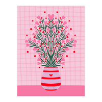 Heart Flowers Vase (Print Only)