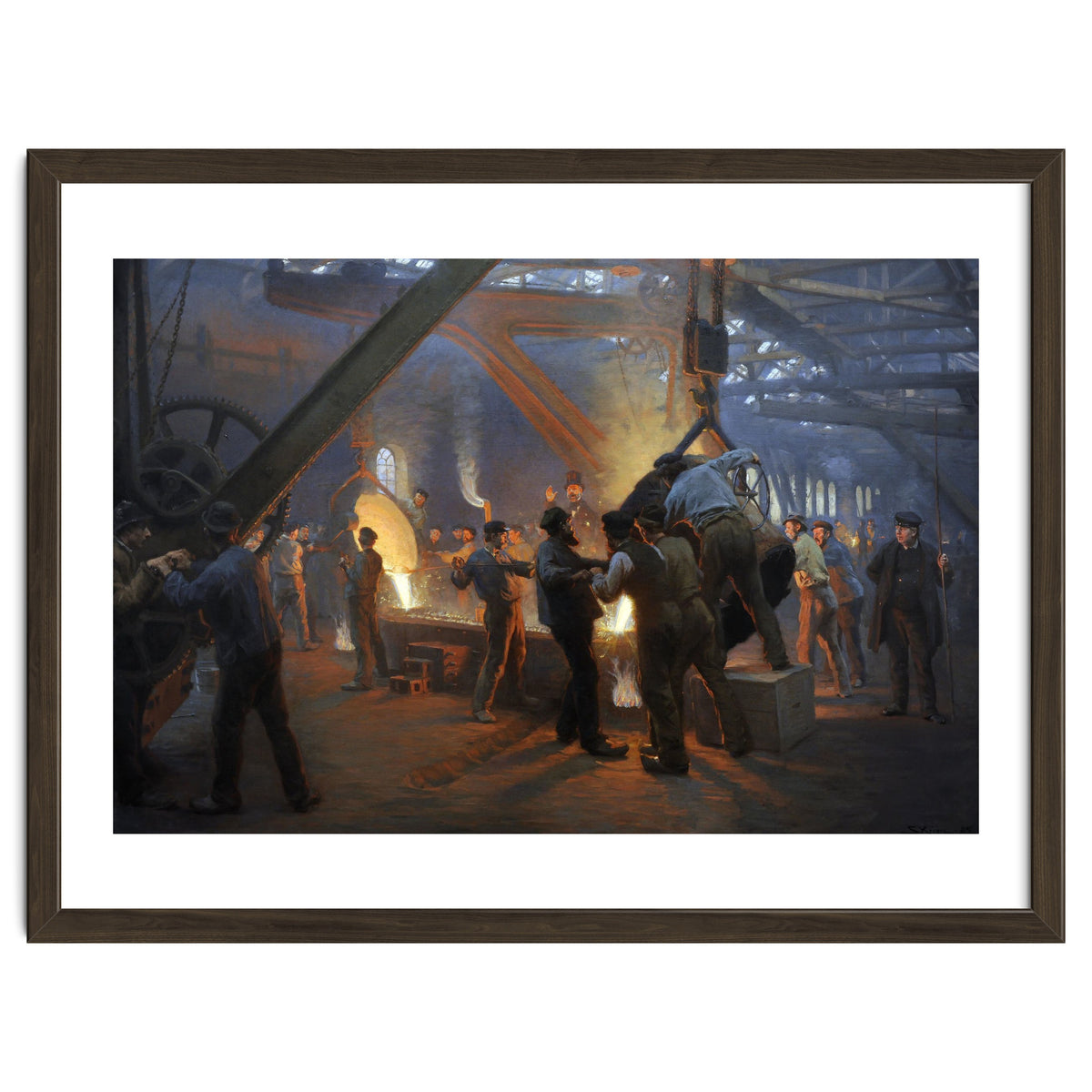 Peder Severin Kroyer (1851-1909). Danish painter. The Iron Foundry, Burmeister & Wain, 1885.