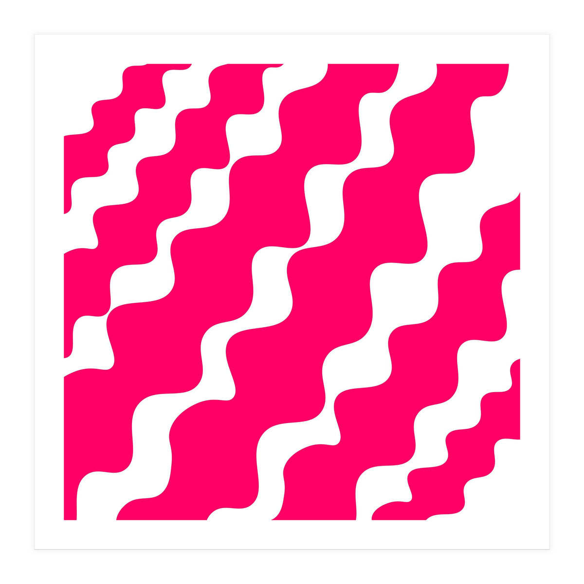 Slanting Pink Wavy Pattern (Print Only)