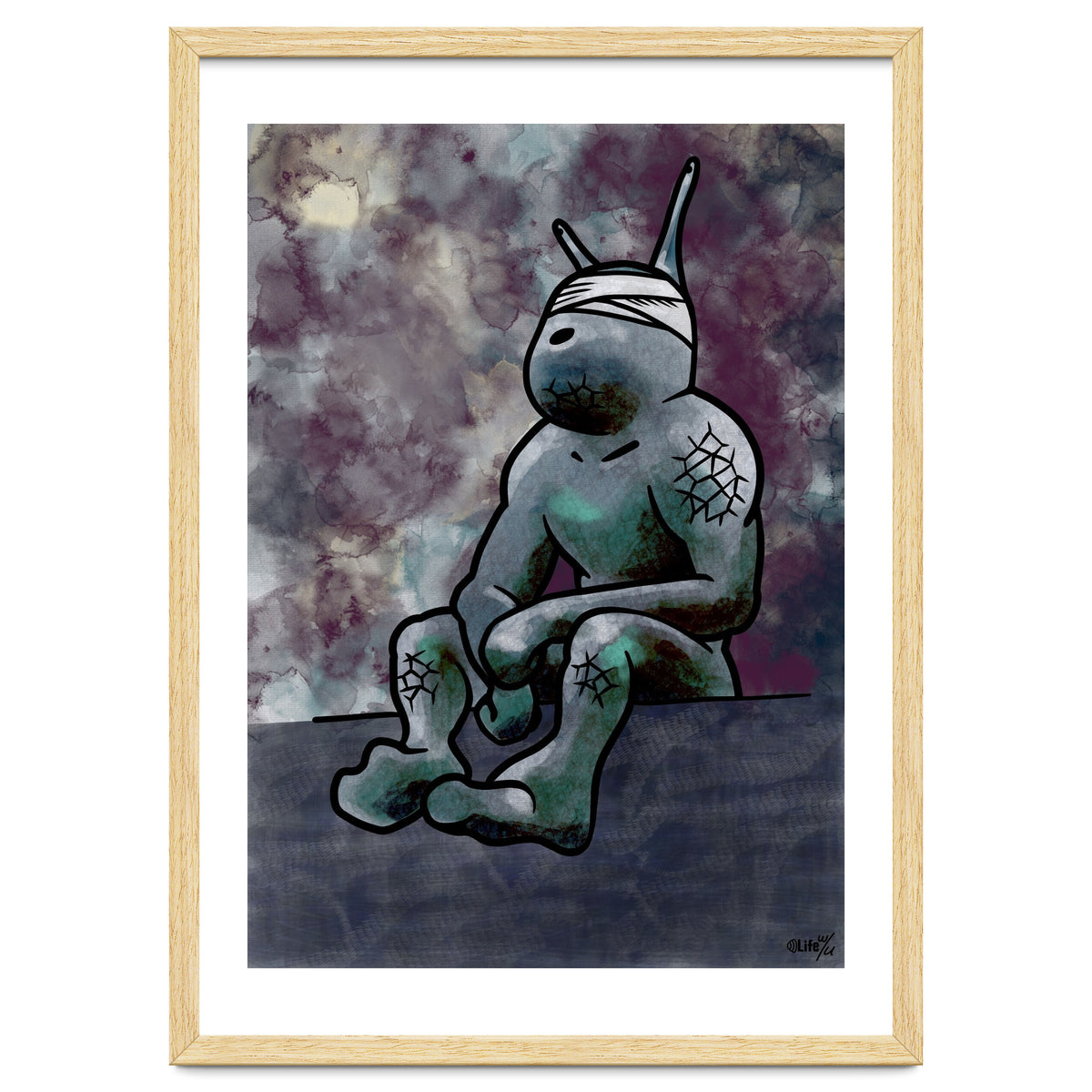 Sitting Sluggy (Lwuba 049 Meku Sitting Watercolor)