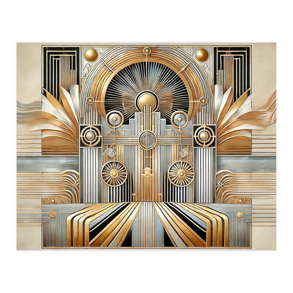 Art Deco Gold Architecture (Print Only)