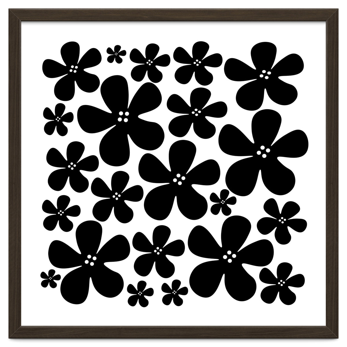 Black Flowers Pattern