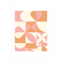 Hearts Geometric Abstract (Print Only)