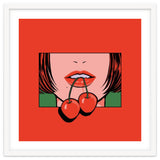 Pop Art Cherry Bold Lips With A Classic Design thumbnail