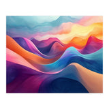 Vibrant Abstract Flowing Peaks Art (Print Only) thumbnail